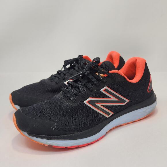 New Balance Fresh Foam 680 v7 Running Shoes Sneakers Women Size 8 Black Orange - Picture 4 of 8